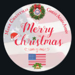 Adesivo Redondo Maga Christmas Stickers/Make Christmas Excelente N<br><div class="desc">Faça o Excelente de Natal novamente os adesivos Amen Coleção Patriótica</div>
