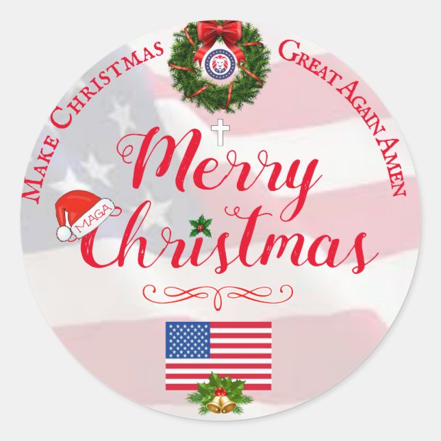 Adesivo Redondo Maga Christmas Stickers/Make Christmas Excelente N (Frente)