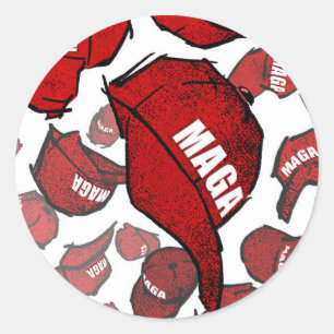 Adesivo Redondo MAGA Sticker