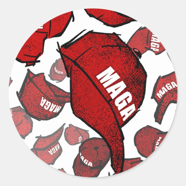 Adesivo Redondo MAGA Sticker (Frente)