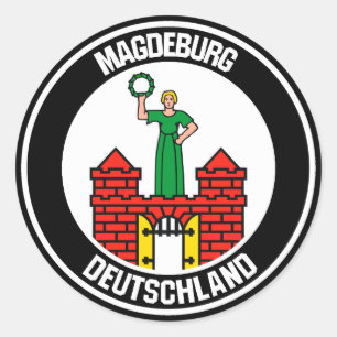 Adesivo Redondo Magdeburg Round Emblem