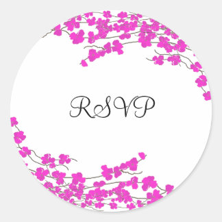 Adesivo Redondo Magenta Blossoms RSVP
