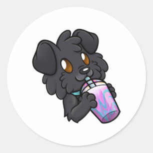 Adesivo Redondo Maggie Unicorn Frappuccino Sips