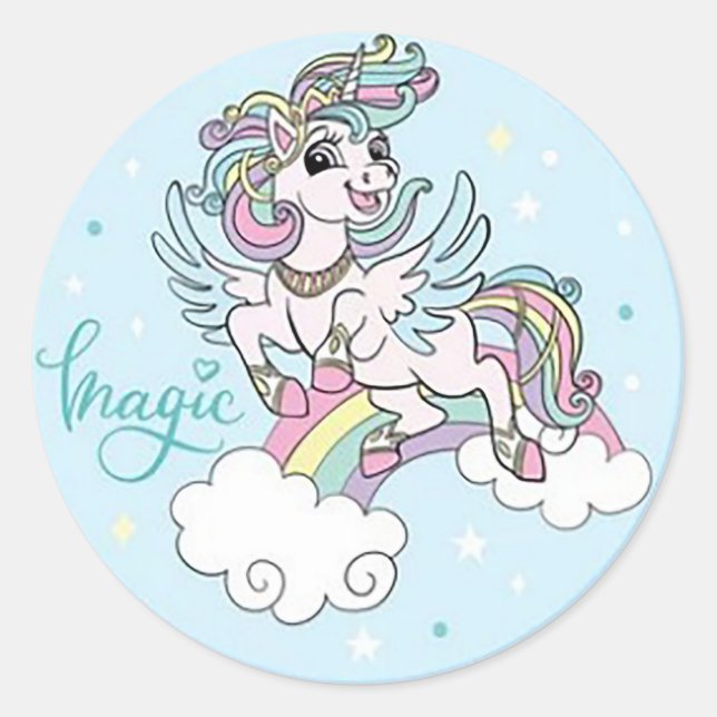 Adesivo Redondo Magia Azul (Frente)