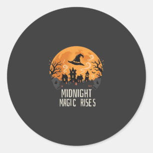 Adesivo Redondo Magia da Meia-Noite de Halloween