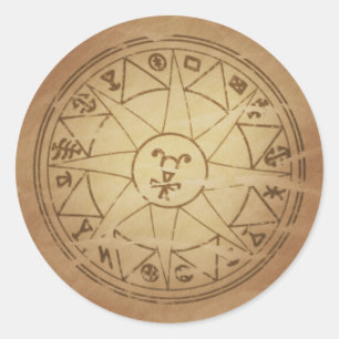 Adesivo Redondo Magic Amulet para Gráficos de Viagem mágica seguro