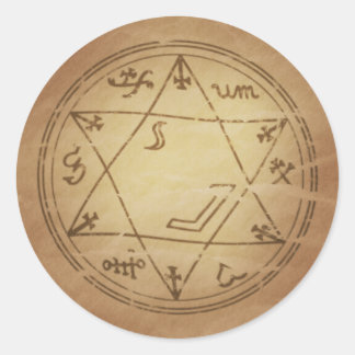 Adesivo Redondo Magic Amulet para os magos de negócios bem-sucedid