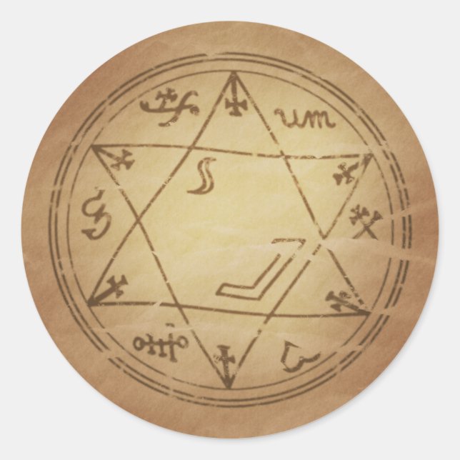 Adesivo Redondo Magic Amulet para os magos de negócios bem-sucedid (Frente)