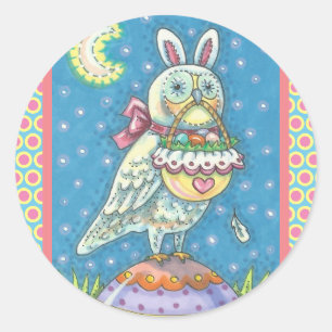 ADESIVO REDONDO MAGIC BARN OWL E CESSAÇÃO DE OVOS ORIENTADORES, VI