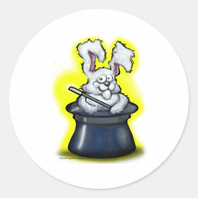 Adesivo Redondo Magic Bunny (Frente)