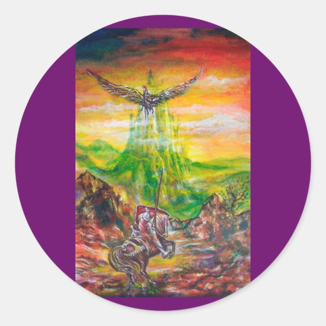 ADESIVO REDONDO MAGIC DUEL ENTRE BRADAMANT E NEGROMANCER (Frente)