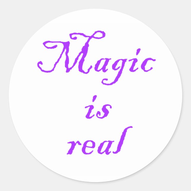 Adesivo Redondo Magic é um autocolante real (Frente)