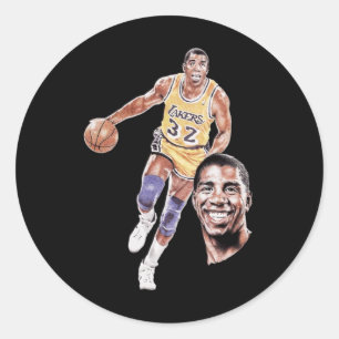 Adesivo Redondo Magic Johnson Art Graphic