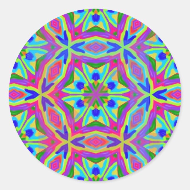 Adesivo Redondo Magic Markers Mandala (Frente)