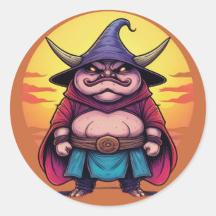 Adesivo Redondo Magic Master Mushroom Minion