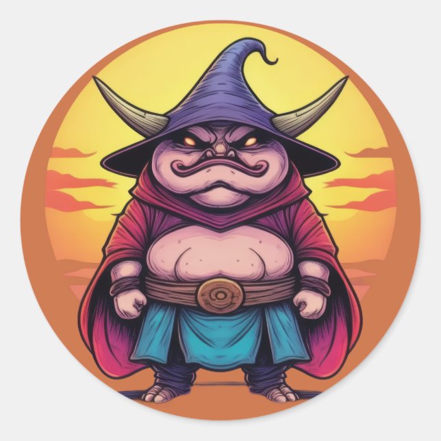 Adesivo Redondo Magic Master Mushroom Minion (Frente)