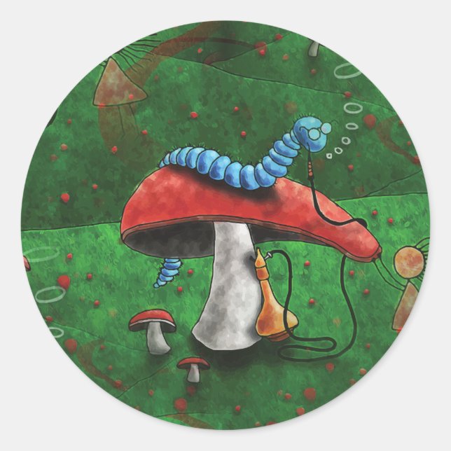Adesivo Redondo Magic Mushroom (Frente)