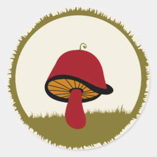 Adesivo Redondo Magic Mushroom Sticker