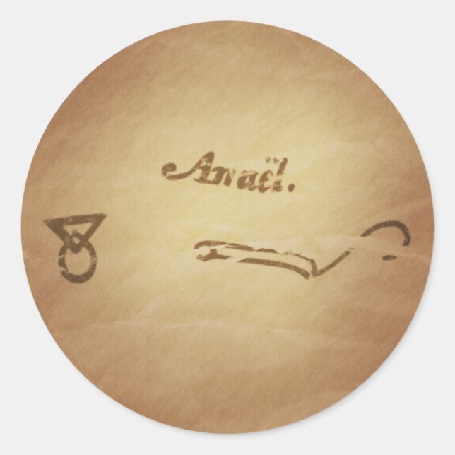 Adesivo Redondo Magic Seal Angel Protection Magic Charms (Frente)