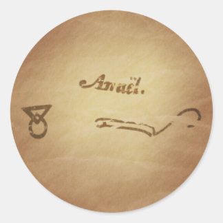 Adesivo Redondo Magic Seal Angel Protection Magic Charms