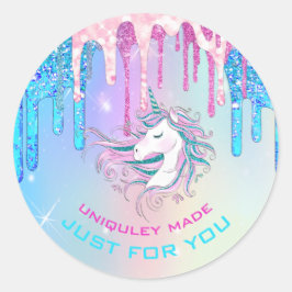 Adesivo Redondo Magic Unicorn Classic Round Sticker