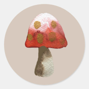 Adesivo Redondo Mágica em Toadshroom vermelho