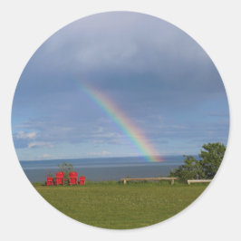 Adesivo Redondo Mágica entrando no oceano