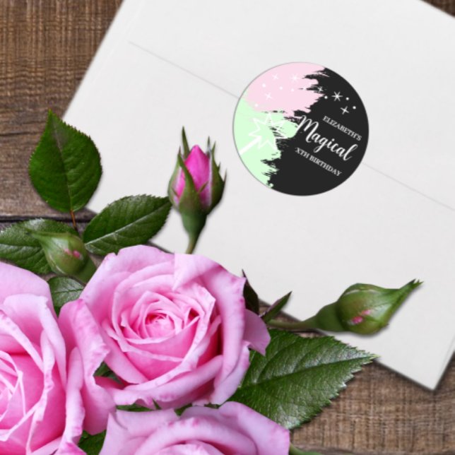 Adesivo Redondo Magical Birthday (Criador carregado)