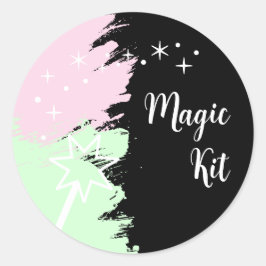 Adesivo Redondo Magical Birthday Magic Kit