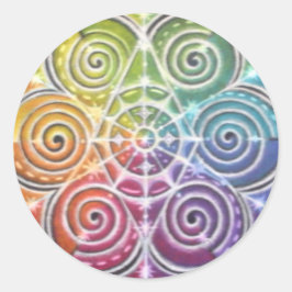 Adesivo Redondo Magical Color Wheel Mandala