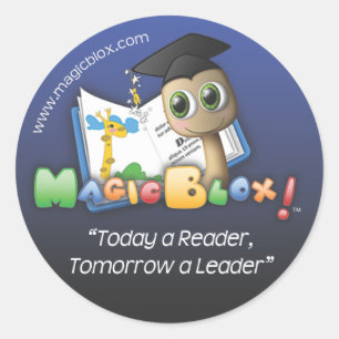 Adesivo Redondo MagicBlox 2" Blue Sticker