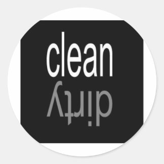 Adesivo Redondo Magneta de lavadora de louça limpa/suja