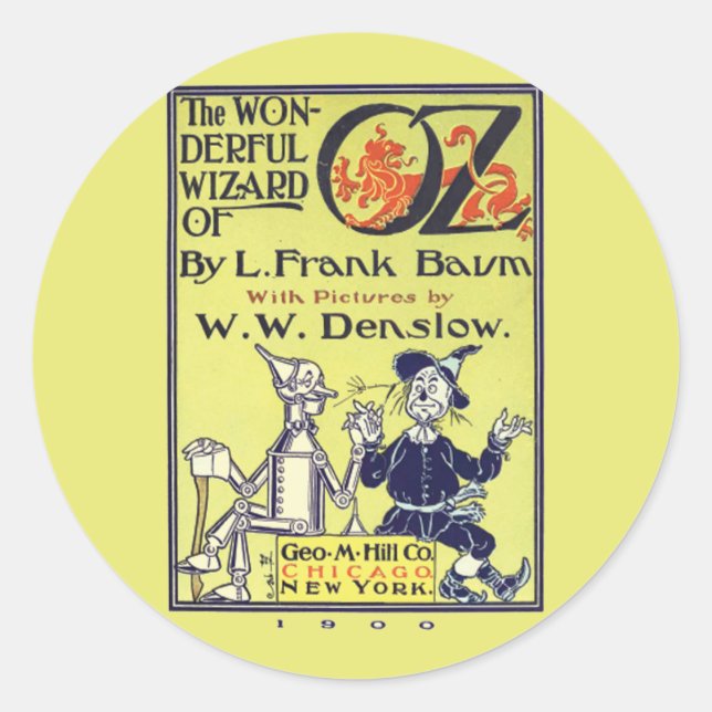Adesivo Redondo Magnífico Feiticeiro de Oz Sticker (Frente)