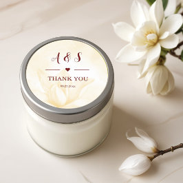 Adesivo Redondo Magnólia Flor Etérea, Obrigado