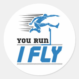 Adesivo Redondo Magoas e campo que você corre Eu voo