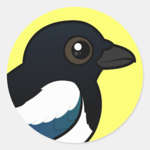 Adesivo Redondo Magpie Preto-faturado