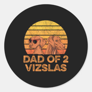 Adesivo Redondo Magyar Vizsla Cita Para Um Pai Vizsla