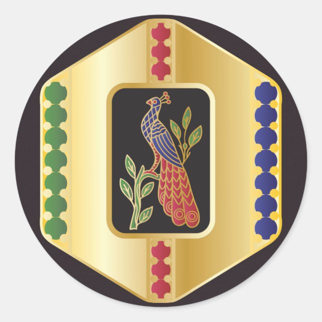 Adesivo Redondo Mah Jongg Jewelry Stickers (Frente)