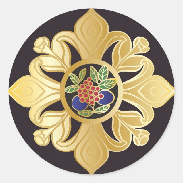 Adesivo Redondo Mah Jongg Jewelry Stickers (Frente)