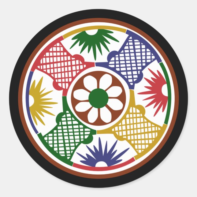 Adesivo Redondo Mah Jongg Um Círculo (Frente)