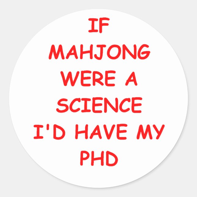 Adesivo Redondo mahjong (Frente)