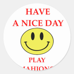 Adesivo Redondo mahjong