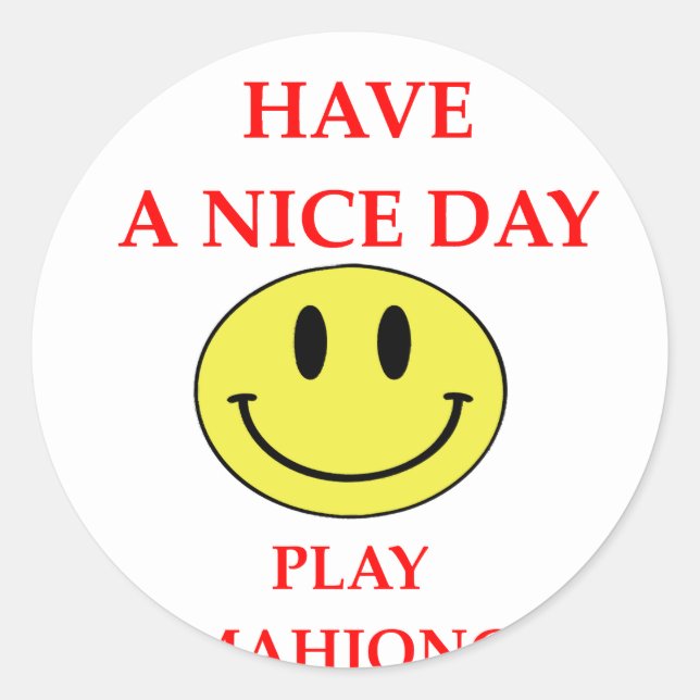 Adesivo Redondo mahjong (Frente)