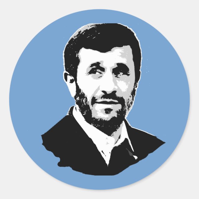 Adesivo Redondo Mahmoud Ahmadinejad (Frente)