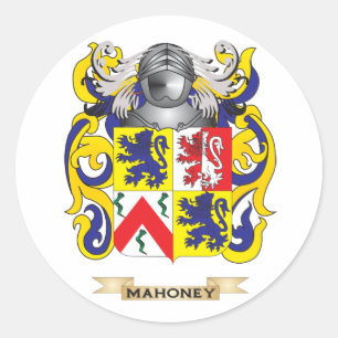 Adesivo Redondo Mahoney Casaco de Braços (Family Crest)