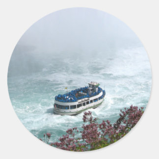 Adesivo Redondo Maid of Mist boat at Niagara Falls, Canadá