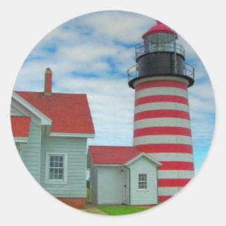 Adesivo Redondo Maine Lighthouse 27