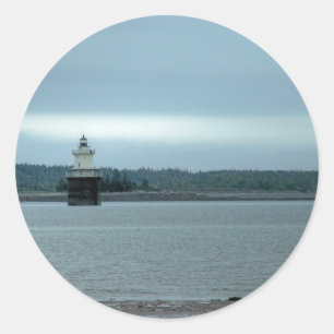 Adesivo Redondo Maine Lighthouse 40