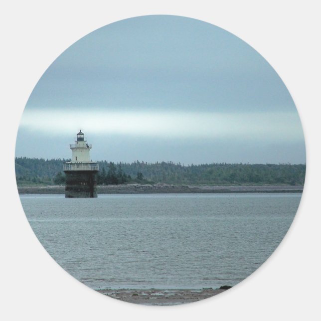 Adesivo Redondo Maine Lighthouse 40 (Frente)
