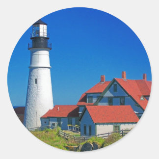 Adesivo Redondo Maine Lighthouse 5